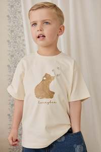 Organic Cotton Bjorn Tee - Cloud Honeybee Bear