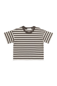 Pima Cotton Wesley Tee - Essential Stripe Raku/Cloud