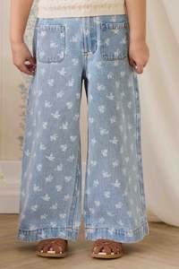 Pants Leggings: Theodora Pant - Tully Floral Denim