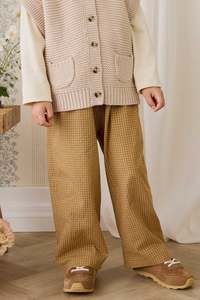 Organic Cotton Kenji Pant - Windowpane Check Buckwheat
