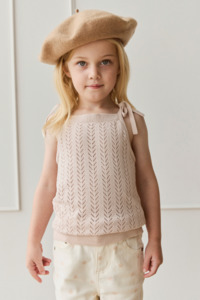 Baby Singlets: Aria Knitted Singlet - Dainty Pink
