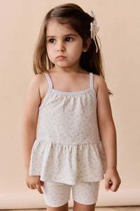 Baby Singlets: Organic Cotton Meadow Singlet - Emmy Lilac