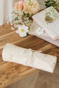 Baby Accessories: Organic Cotton Murphy Blanket - Josepha Egret Small