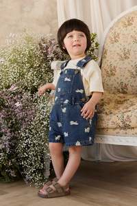 Baby Overalls: Fenix Short Overall - Finnegan Denim