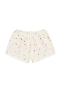 Baby Skirts Shorts: Organic Cotton Pointelle Anais Short - Eloise Egret