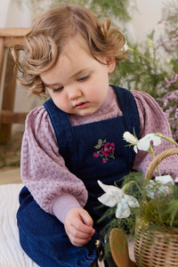 Maylah Overall - Deep Sea Denim Orchid Rose