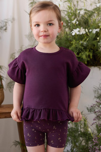 Baby Skirts Shorts: Organic Cotton Everyday Bike Short - Dina Fig