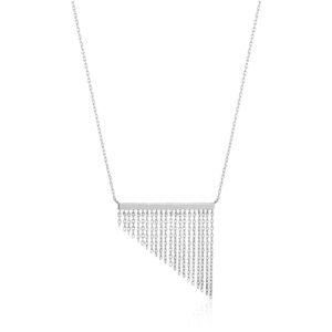Silver Fringe Fall Necklace