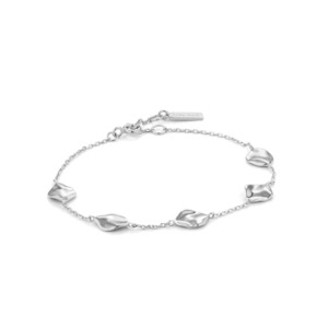 Silver Metal Crush Multiple Disc Bracelet