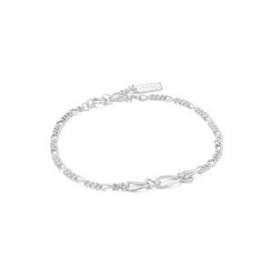 Silver Figaro Chain Bracelet