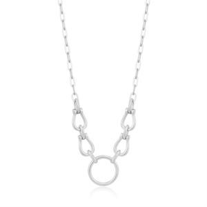 Silver Horseshoe Link Necklace