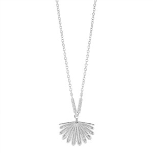 Sterling Silver Fantail Midi Necklace