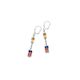 Geo Cube Malachite Multicolour Long Earrings