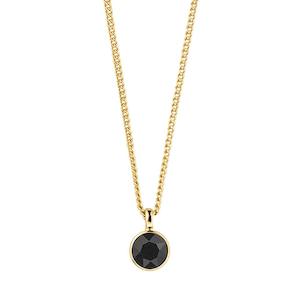 Ette Gold Necklace - Black