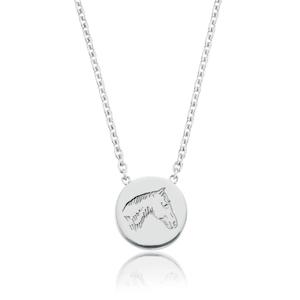 Fabuleux Vous: Pony Disc Necklace in Sterling Silver