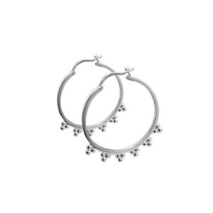 Fabuleux Vous: Ballas 3 Bead Cluster Large Hoops