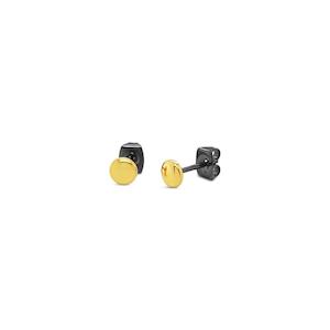 Boccia: Gold Plated Small Disc Studs