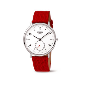 Boccia: 3350-01 - Ladies Titanium Red Dress Watch