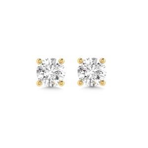 9k Yellow Gold 0.25ct Solitaire Diamond Earrings