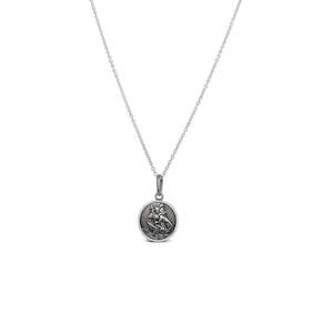 Sterling Silver 12mm Round St Christopher Pendant