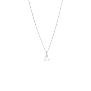 Necklaces: Sterling Silver Letter L Pendant