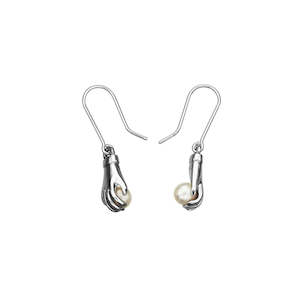 Karen Walker: Sterling Silver Wisdom Hook Earrings