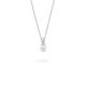 Sterling Silver 7mm White Fresh Water Pearl & CZ Pendent