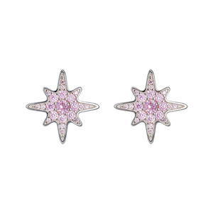 Sterling Silver Starburst Rosey Studs