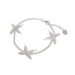 Sterling Silver Feather Kisses Bracelet