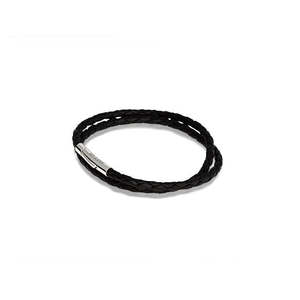 Evolve: Leather Bracelet Black - 19cm