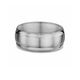 Mens Titanium Brushed Wide Wedding Band Ring