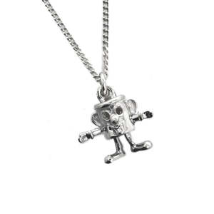 Sterling Silver Tin Man Pendant
