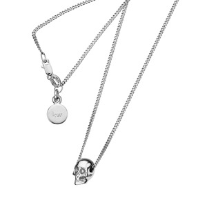 Karen Walker: Sterling Silver Small Skull Necklace