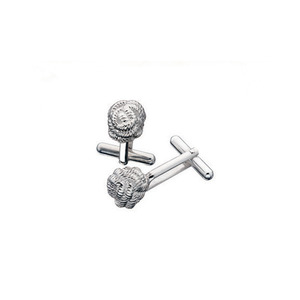 Karen Walker: Sterling Silver Rope-Ball Cufflinks