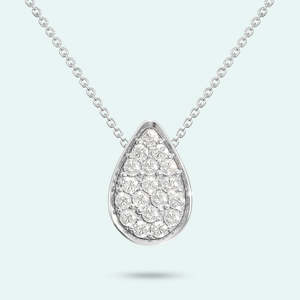 Sterling Silver The Full Love Drop Crystal Pendant