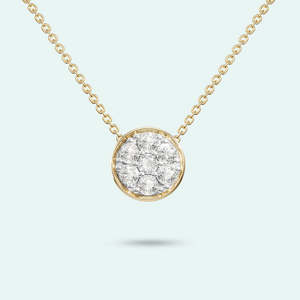 Love In A Jewel: 9k Yellow Gold Chic Diamond Pendant