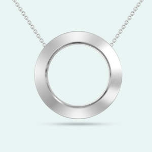 Love In A Jewel: Sterling Silver Circle of Love Pendant