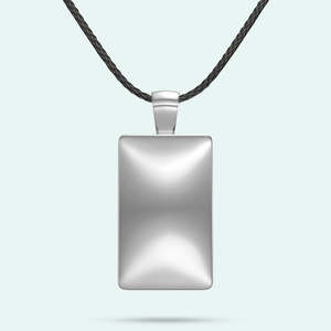 Love In A Jewel: Sterling Silver The Ingot Pendant on Wax Cord