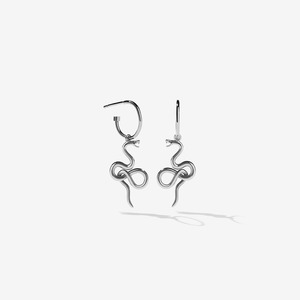 Meadowlark: Sterling Silver Medusa Signature Hoop Earrings