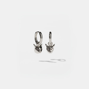 Meadowlark: Sterling Silver Cat Charm Earrings