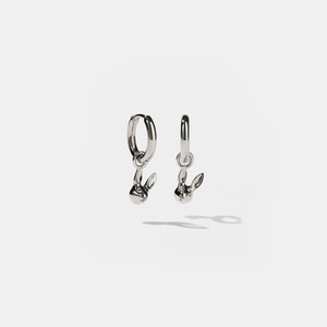 Meadowlark: Sterling Silver Bunny Charm Earrings