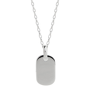 Moto Men’s Silver Dog Tag Pendant