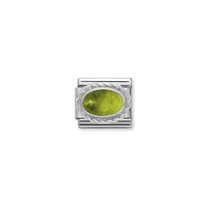 Composable Classic Link 330504/05 Peridot Stone In 925 Silver
