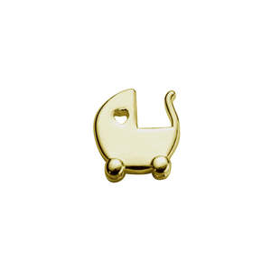 Stow Lockets: Gold Baby Pram - Blessed