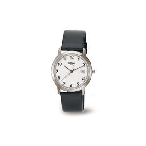 Boccia: 3617-01 - Titanium Watch with Leather Strap