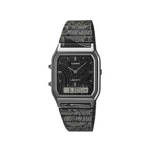 Casio Vintage x Liberty Black Stainless Steel Watch - AQ230EBLT-1A
