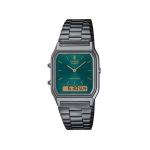 Casio: Casio Vintage Gun Metal Duo Watch - AQ230EGG-3A