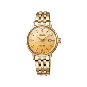 Seiko: Seiko - SRE018J Seiko Presage ‘Eggnog’ Diamond Set Ladies Cocktail Time Watch