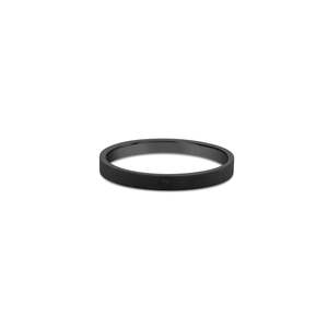 Black Zirconium Brushed 2mm Band Ring