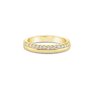 Womens Wedding Rings: 9k Yellow Gold 15 Diamond Band Ring